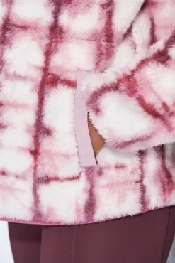 Chaqueta polar cremallera rosa chicle