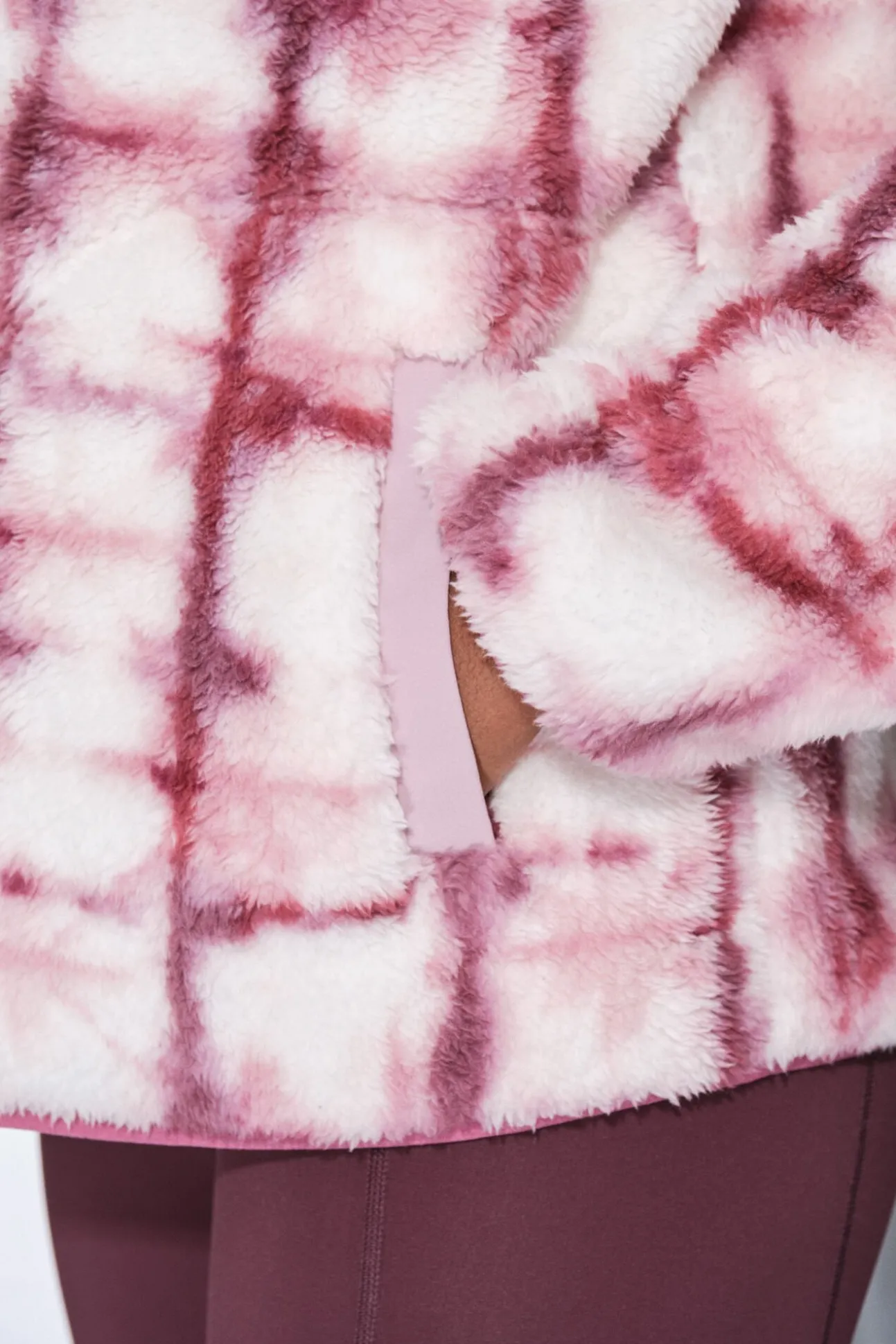 Chaqueta polar cremallera rosa chicle