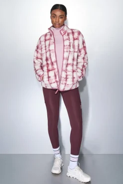 Chaqueta polar cremallera rosa chicle