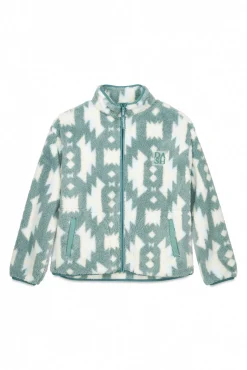 Chaqueta polar cremallera verde hielo