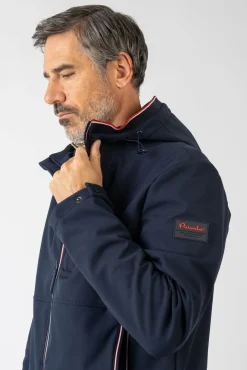 Chaqueta tejido softshell con capucha