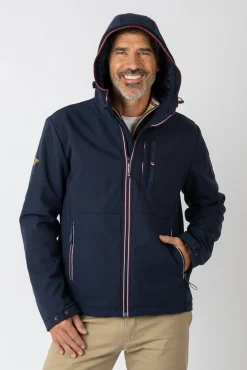 Chaqueta tejido softshell con capucha
