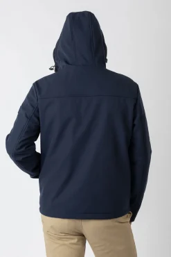 Chaqueta tejido softshell con capucha