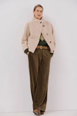 Chaquetón efecto pelo crudo