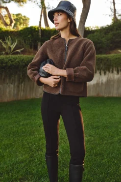 Chaquetón en efecto doble faz