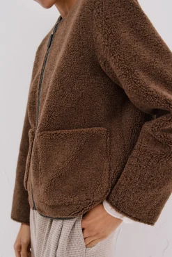 Chaquetón en efecto doble faz