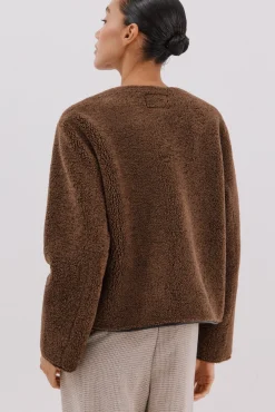 Chaquetón en efecto doble faz