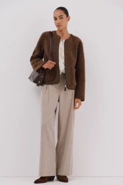 Chaquetón en efecto doble faz