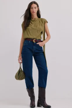 Charlotte. Top drapeado