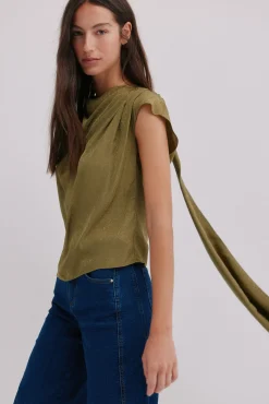 Charlotte. Top drapeado