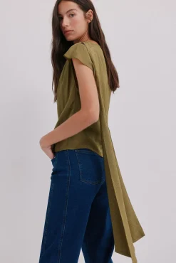 Charlotte. Top drapeado