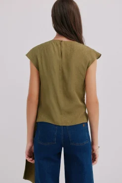 Charlotte. Top drapeado