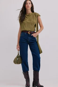 Charlotte. Top drapeado