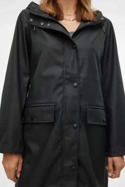 Chubasquero midi con capucha