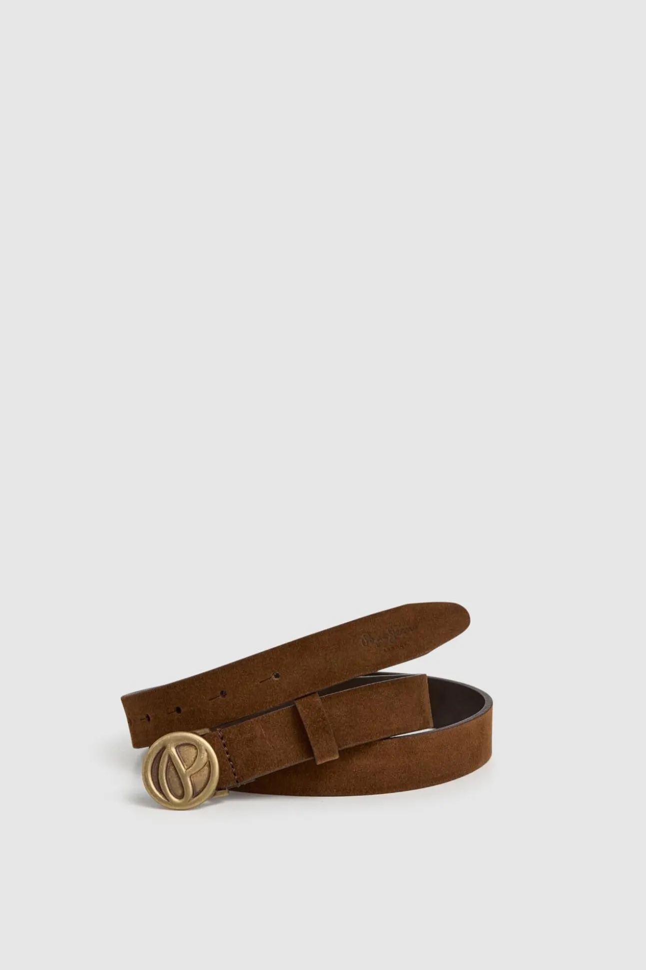 Cinturón Ante Con Hebilla Circular