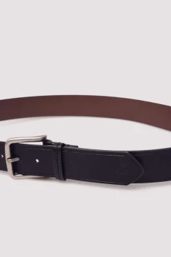 Cinturón efecto piel pespuntes