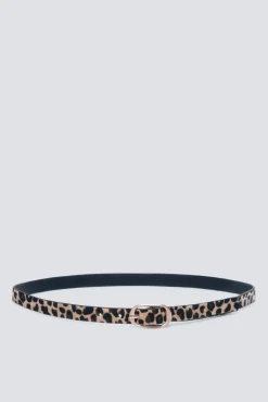 Cinturón estampado animal hebilla ovalada