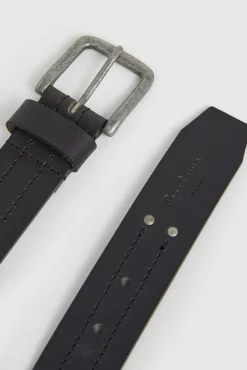 Cinturón Piel Hebilla Cuadrada