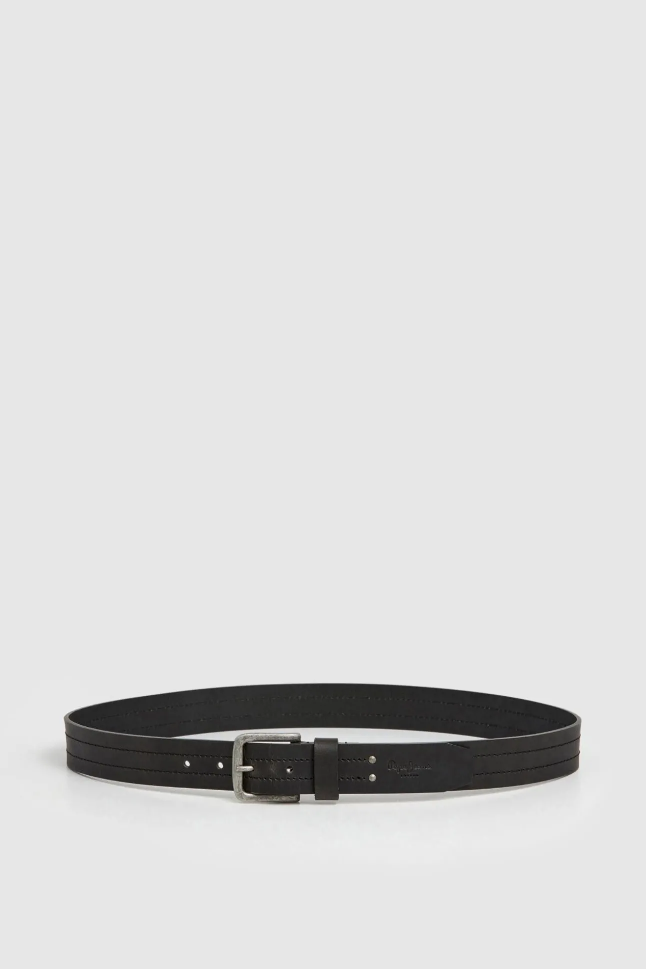 Cinturón Piel Hebilla Cuadrada