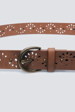 Cinturón troquelados gotas y tachas