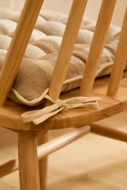 Cojín de silla cuadrado en tono piedra Sorento