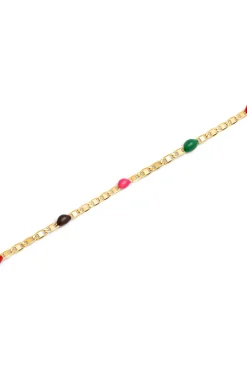 Collar Fine Enamel Miel Baño Oro