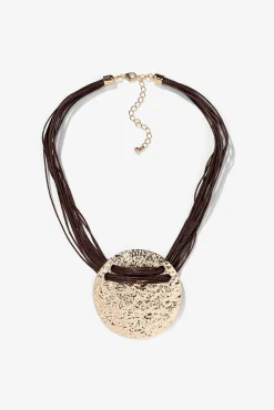 Collar Maxi con Colgante Texturizado