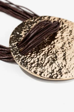 Collar Maxi con Colgante Texturizado