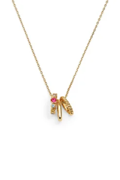 Collar Pebble Family Colors Baño Oro