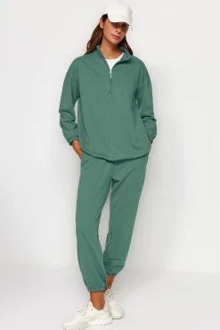 Conjunto chándal verde sudadera y pantalón