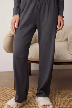 Conjunto pijama canalé detalle lazos