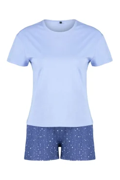 Conjunto pijama corto estrellas azul