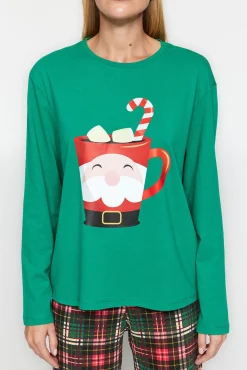 Conjunto pijama cuadros Navidad Papá Noél