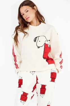 Conjunto pijama en felpa elástica extrasuave casita Snoopy