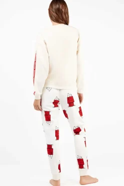 Conjunto pijama en felpa elástica extrasuave casita Snoopy