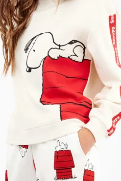 Conjunto pijama en felpa elástica extrasuave casita Snoopy
