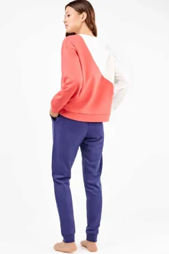 Conjunto pijama en felpa perchada motivos corazones