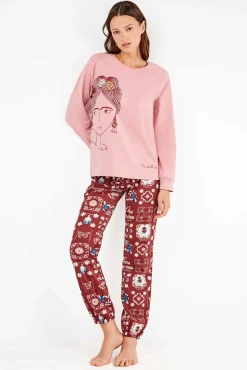 Conjunto pijama Frida Kahlo punto interlock