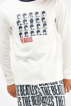 Conjunto pijama hombre The Beatles en punto interlock