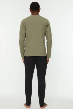 Conjunto pijama liso hombre dibujo panda