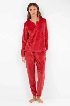 Conjunto pijama tejido polar elástico
