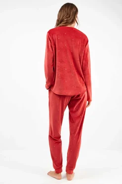 Conjunto pijama tejido polar elástico