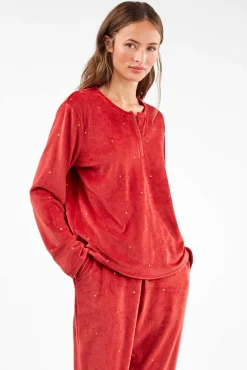 Conjunto pijama tejido polar elástico