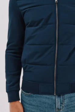 Cárdigan bomber tejido combinado