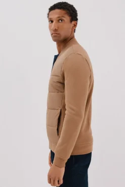 Cárdigan bomber tejido combinado