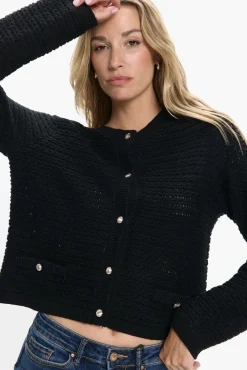 Cárdigan botones plateados