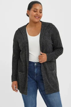 Cárdigan con capucha talla grande