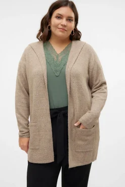 Cárdigan con capucha talla grande