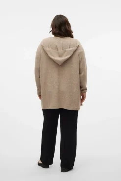 Cárdigan con capucha talla grande
