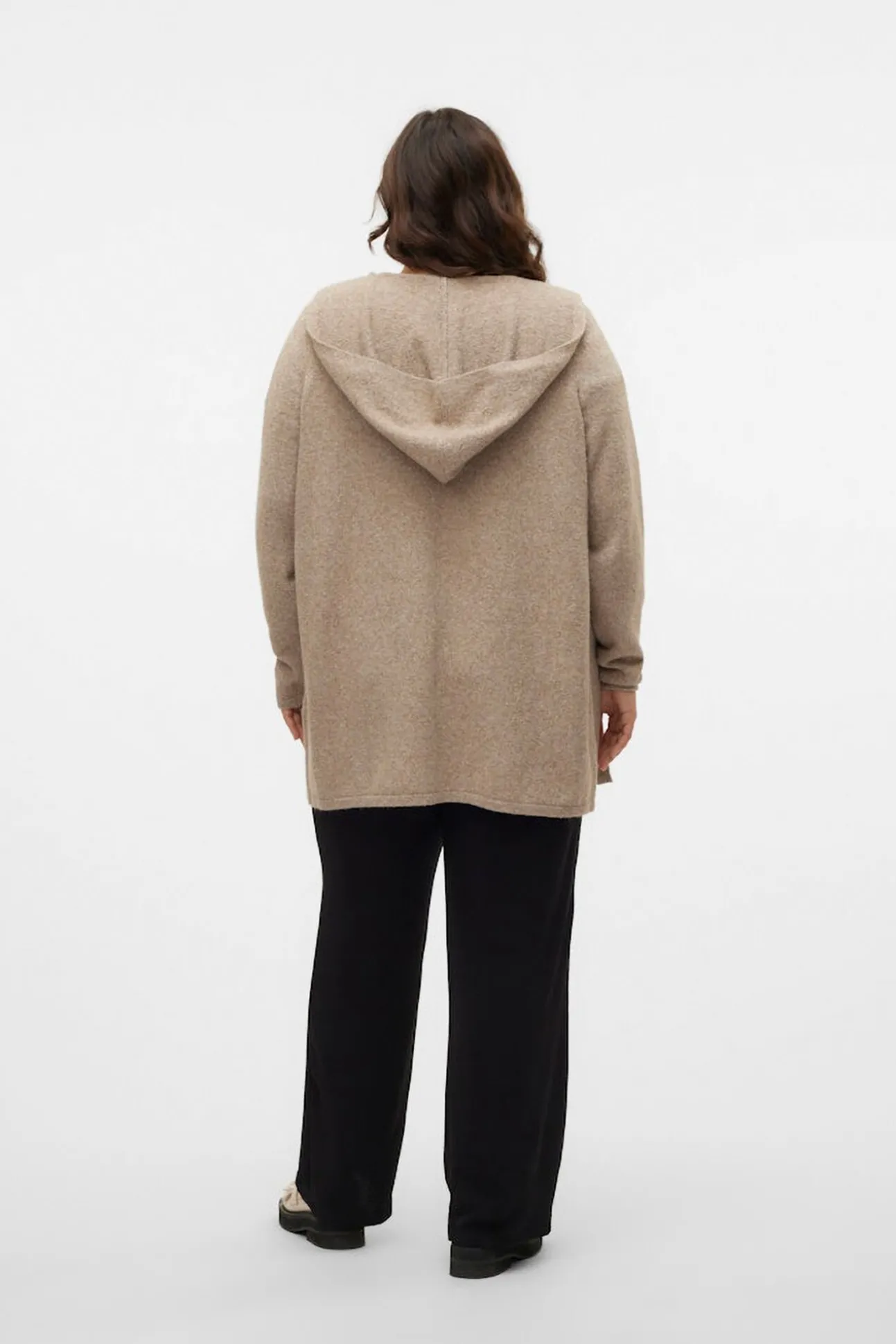 Cárdigan con capucha talla grande